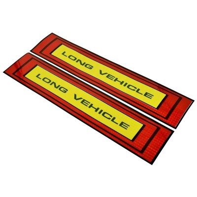 Set sticker reflectorizant pentru camion &amp;quot; LONG VEHICLE &amp;quot; 50 x 10cm foto