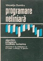 Programare neliniara. Algoritmi, programe, rezultate numerice foto