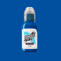 Tusuri Tatuaje - Culori WORLD FAMOUS 30 ml - Cyan