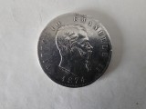 Italia 5 Lire 1874 Argint are 25 gr.