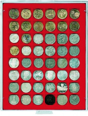 Cutie din PVC pentru 48 monede/capsule, dimensiune max. 30 mm foto