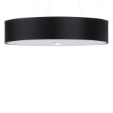 Candelabru Scara Negru Țesătură/Sticlă/Oțel 5 Becuri Rola Minimalist De Interior