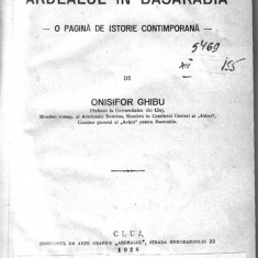 Onisifor Ghibu, ARDEALUL  ÎN  BASARABIA Cluj, 1928 Cu autograf