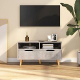 vidaXL Comodă TV, gri beton, 90x40x48,5 cm, PAL