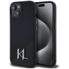 Husa pentru iPhone 15 - Karl Lagerfeld Silicone MagSafe (KLHMP15SSCMKMPCK) - Shadow Metal Initial
