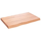 Cumpara ieftin Blat de masa maro 80x50x(2-6) cm, lemn masiv stejar tratat