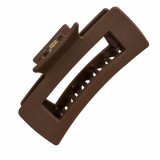 Cumpara ieftin Clama de par maro inchis 10.3 x 5 cm, cleste robust din plastic rigid, fixare rapida pentru par lung, des si voluminos