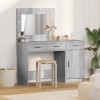 VidaXL Masă de Machiaj cu ușă 2 pcs Gri 40 x 41 x 75 cm Lemn compozit