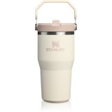 Stanley IceFlow&trade; Flip Straw 2.0 Tumbler sticlă termos din oțel inoxidabil Cream 590 ml