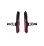 Saboti frana Leoshi V-Brake imbus, lungime 70mm, culoare negru rosu