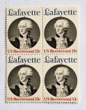 4 timbre Statele Unite bloc de 4 val. MNH 1977 MARQUIS de LAFAYETTE _Scott 1716, SUA, Istorie, Nestampilat