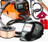 Aparat, invertor sudura MIG MMA 250A sarma flux fara gaz + Masca sudura cu inchidere automata + accesorii extra (KD1875+V75207+RSZ+KD1153+KD1896)