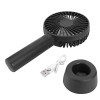 Mini ventilator portabil, cu acumulator, incarcare USB, putere 2W, din ABS, negru