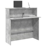 Cumpara ieftin Birou de recepție Gri beton 100x50x103,5 cm Lemn prelucrat
