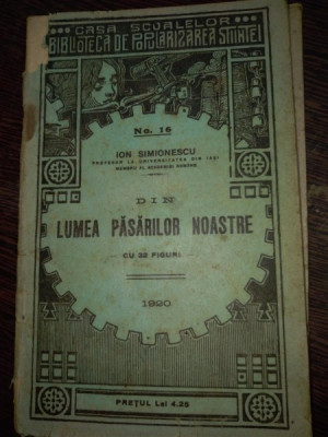 DIN LUMEA PASARILOR NOASTRE NO. 16, EDITIA A II-A de ION SIMIONESCU foto