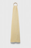American Vintage esarfa de lana femei, culoarea galben, neted