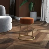 vidaXL Taburet rotund, maro, catifea