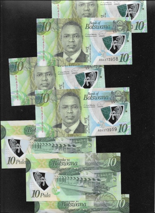 Botswana 10 pula 2020 unc pret pe bucata