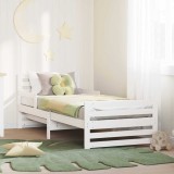 vidaXL Cadru de pat extensibil pentru copii Alb 80 x 130 / 165 / 200 cm