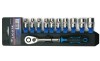 Set Chei hexagonal 3/8" E-Profil cu Clichet, E6-E20