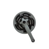 Angrenaj Bicicleta MTB 48-38-28T, 3 foi, Brat 170mm, Prindere Patrat, Gri