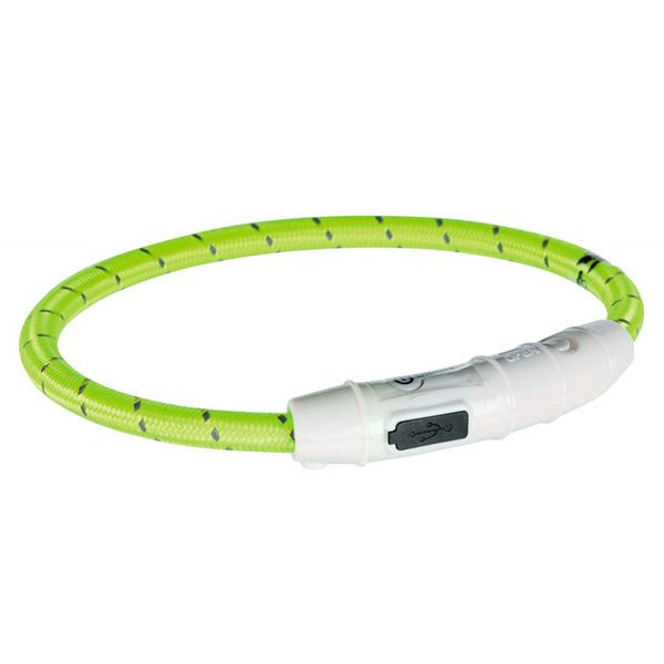 Zgardă LED L-XL,verde 65 cm