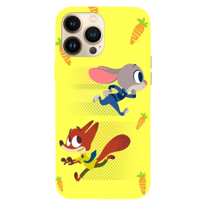 Husa compatibila cu Apple iPhone 13 Pro Max, Viceversa, model Nick and Judy on the run Zootopia , Silicon, TPU