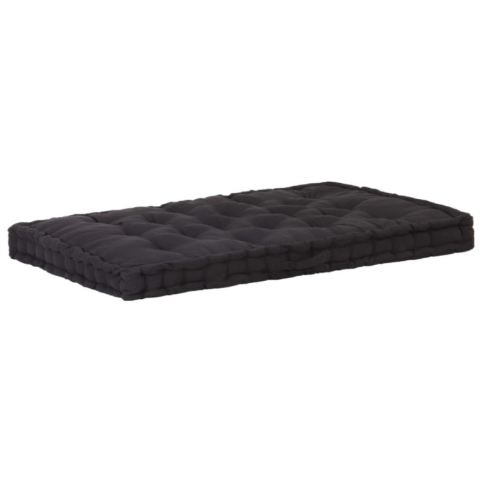 vidaXL Pernă podea canapea din paleți, negru, 120 x 80 x 10 cm bumbac 48674