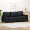 Canapea cu 3 locuri, negru, 180 cm, piele ecologica GartenMobel Dekor, vidaXL