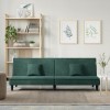 VidaXL Canapea extensibilă, verde &icirc;nchis, catifea