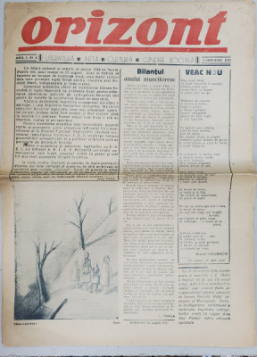 ORIZONT , ZIAR DE LITERATURA , ARTA , CULTURA , GANDIRE SOCIALA , ANUL I , NR. 4 , 1 IANUARIE , 1945 foto