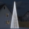 VidaXL Lumină brad de Crăciun pe catarg, 3000 LED-uri, alb rece 800 cm