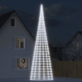 VidaXL Pom de Crăciun LED pe st&acirc;lp 3000 LED-uri Alb Rece 800 cm