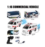 Ambulanță Telecomandă Full Function &ndash; Lumini &amp; Sunete, Portiere Mobile, 21 cm &ndash; 3+ ani, Baiat, Plastic
