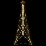 VidaXL Pom de Crăciun LED 525 LED-uri Alb Cald 302 cm