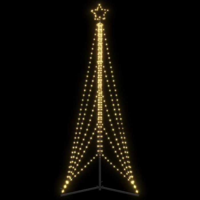 Pom de Crăciun LED 525 LED-uri Alb Cald 302 cm