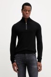 Michael Kors pulover de l&acirc;nă culoarea negru, light, cu turtleneck, CR1601Z7AP