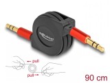 Cablu audio jack stereo 3.5mm 3 pini retractabil T-T 0.9m, Delock 85369