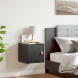 Gossi dulap de perete, negru, 31,5x30x30 cm, lemn masiv de pin