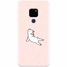 Husa silicon pentru Huawei Mate 20, Cute Dog Streching foto