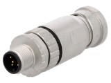 Conector HARTING M12 5 pini tată drept pe cablu IP67 60V 7,5A