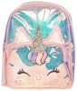 Ghiozdan Gradinita Transparent S-cool Unicorn Multicolor Fete, PVC, 30x24x10 cm, Bretete Ajustabile, Fermoar