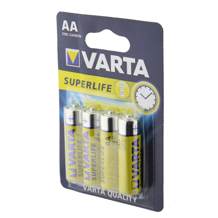 Set 4 baterii nealcaline R6, AA, Superlife, Varta - 201519