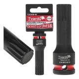 Cheie tubulara de impact SPLINE 1 / 2&quot;, M18, Cr-Mo, Tvardy T00218-18