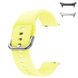 Curea din silicon compatibila cu Samsung Galaxy Watch Ultra2, Telescoape QR, 22mm, Lemon Yellow