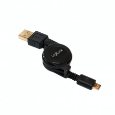 Cablu Logilink CU0090 USB 2.0 A Male - micro USB 2.0 B Male 0.75m negru foto