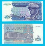 Zair (p#42) 200.000 Zaires 1992 aUNC+ &#039;Mobutu&#039; serie: C 4252300 Q
