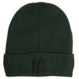 Căciulă tricotată kaki cu căptușeală fleece și imprimeu NY, CMCLASS