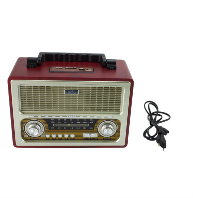 Radio portabil retro, bluetooth, 6w, mp3, usb, sd, 3 benzi am fm sw, sal foto