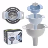 Set de palnii multifunctionale + filtru, flippy, 4 in 1, din plastic, 11 x 10 cm, albastru